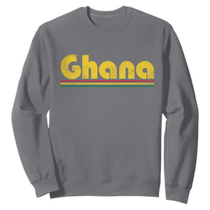 Vintage Ghana Sweatshirt Retro Stripe Flag Pride Ghanaian Heritage African Roots