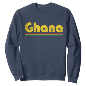 Vintage Ghana Sweatshirt Retro Stripe Flag Pride Ghanaian Heritage African Roots