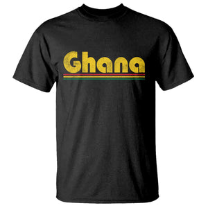 Vintage Ghana T Shirt Retro Stripe Flag Pride Ghanaian Heritage African Roots