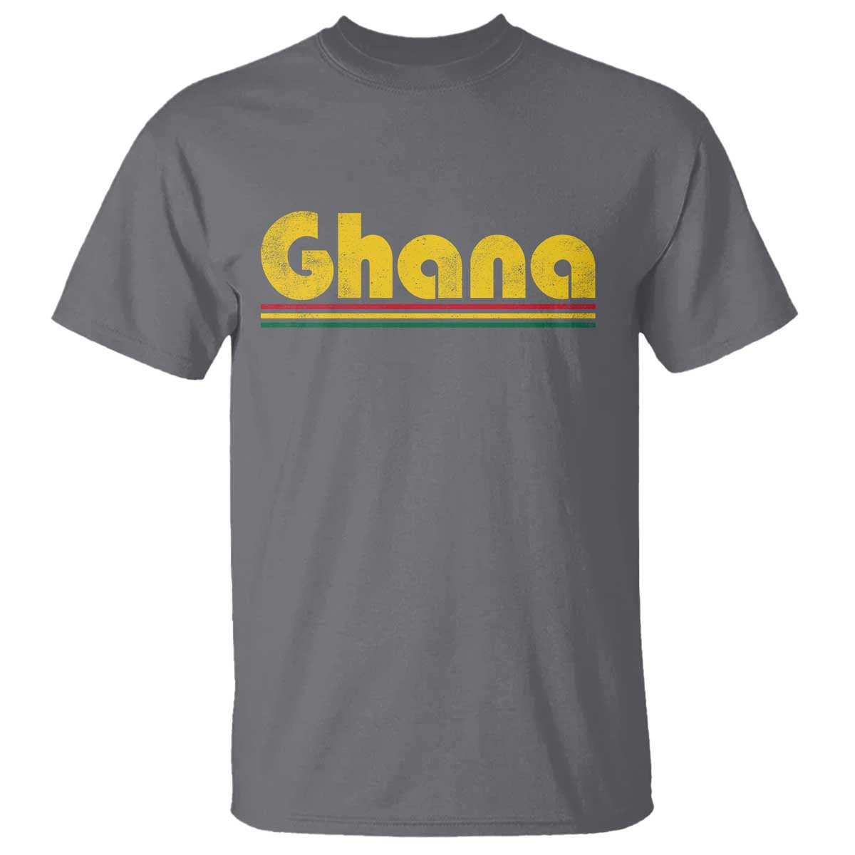 Vintage Ghana T Shirt Retro Stripe Flag Pride Ghanaian Heritage African Roots