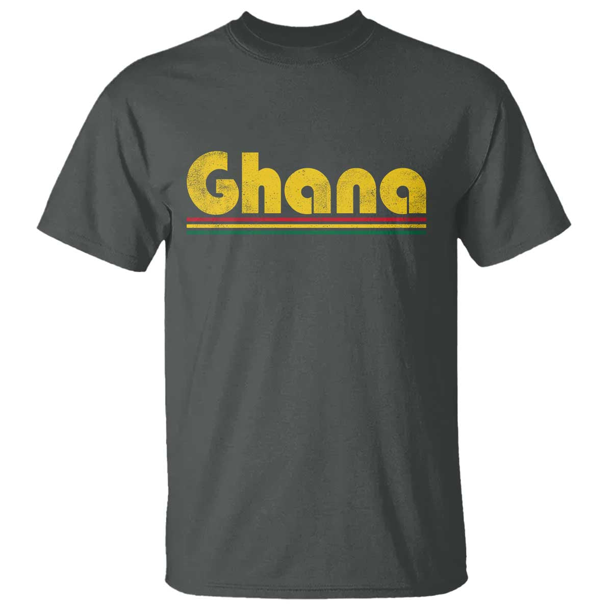 Vintage Ghana T Shirt Retro Stripe Flag Pride Ghanaian Heritage African Roots