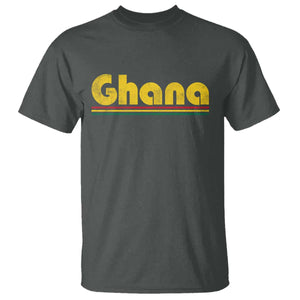 Vintage Ghana T Shirt Retro Stripe Flag Pride Ghanaian Heritage African Roots