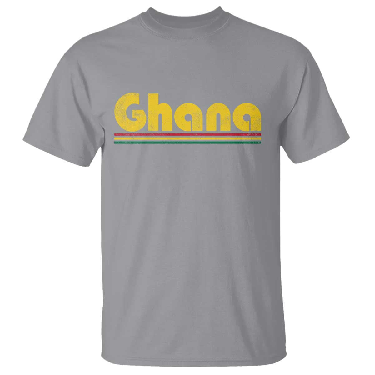 Vintage Ghana T Shirt Retro Stripe Flag Pride Ghanaian Heritage African Roots