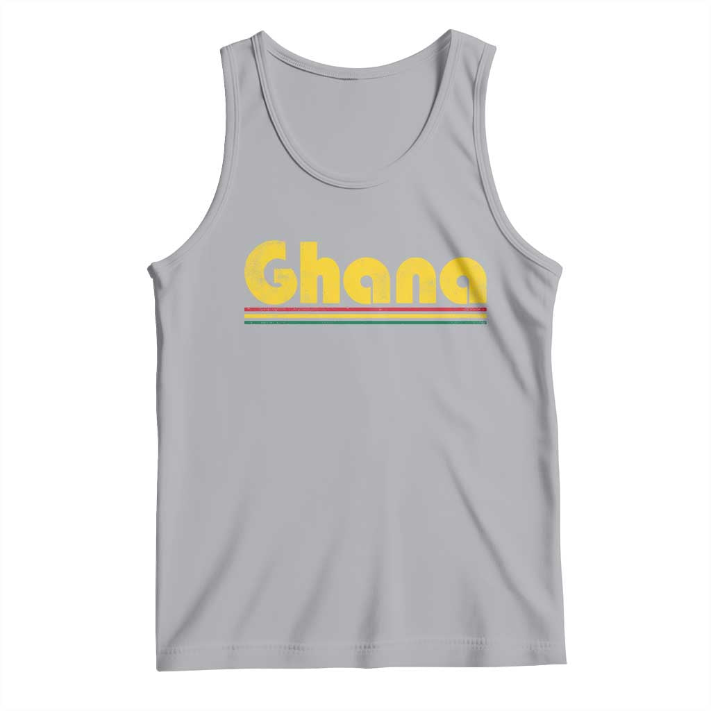 Vintage Ghana Tank Top Retro Stripe Flag Pride Ghanaian Heritage African Roots