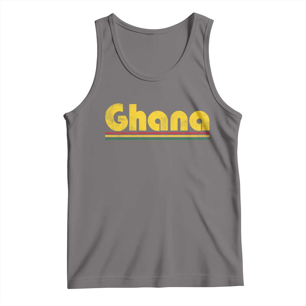 Vintage Ghana Tank Top Retro Stripe Flag Pride Ghanaian Heritage African Roots