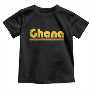 Vintage Ghana Toddler T Shirt Retro Stripe Flag Pride Ghanaian Heritage African Roots