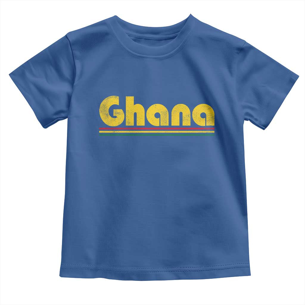 Vintage Ghana Toddler T Shirt Retro Stripe Flag Pride Ghanaian Heritage African Roots