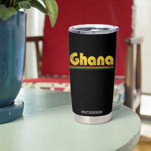 Vintage Ghana Tumbler Cup Retro Stripe Flag Pride Ghanaian Heritage African Roots
