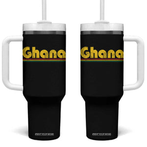 Vintage Ghana Tumbler With Handle Retro Stripe Flag Pride Ghanaian Heritage African Roots
