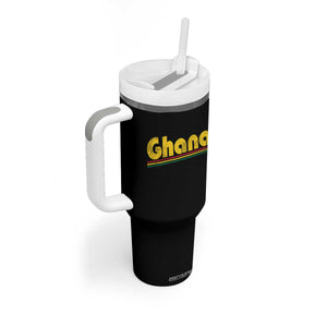 Vintage Ghana Tumbler With Handle Retro Stripe Flag Pride Ghanaian Heritage African Roots
