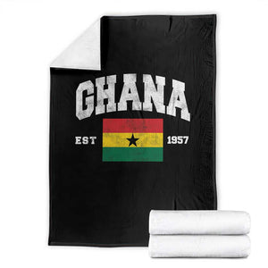 Ghana Est 1957 Ghanaian Flag Independence Day Throw Blanket Ghanaian Heritage Pride