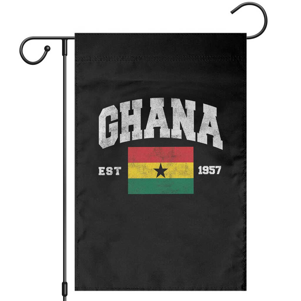 Ghana Est 1957 Ghanaian Flag Independence Day Garden Flag Ghanaian Heritage Pride TS10 Black Print Your Wear