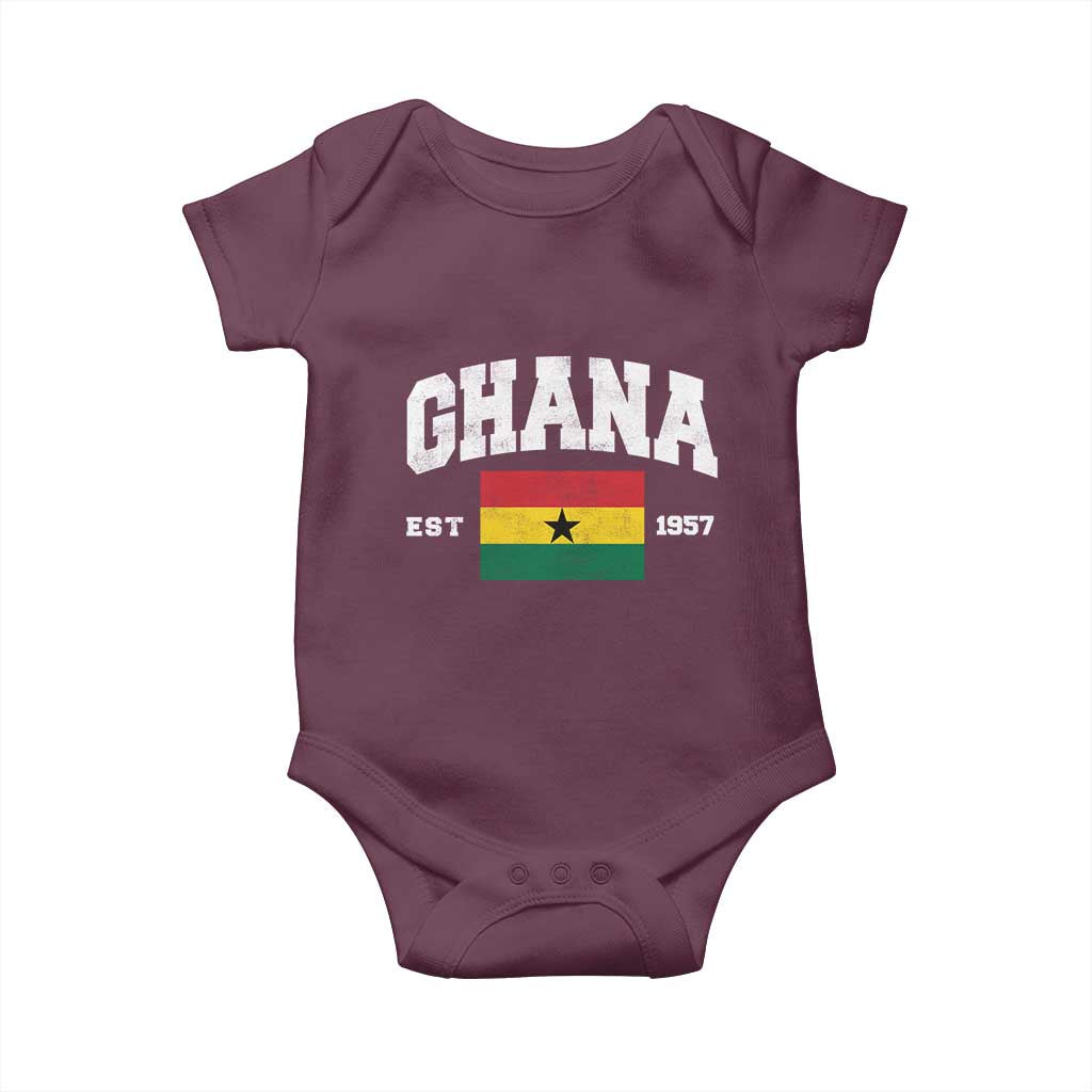 Ghana Est 1957 Ghanaian Flag Independence Day Baby Onesie Ghanaian Heritage Pride