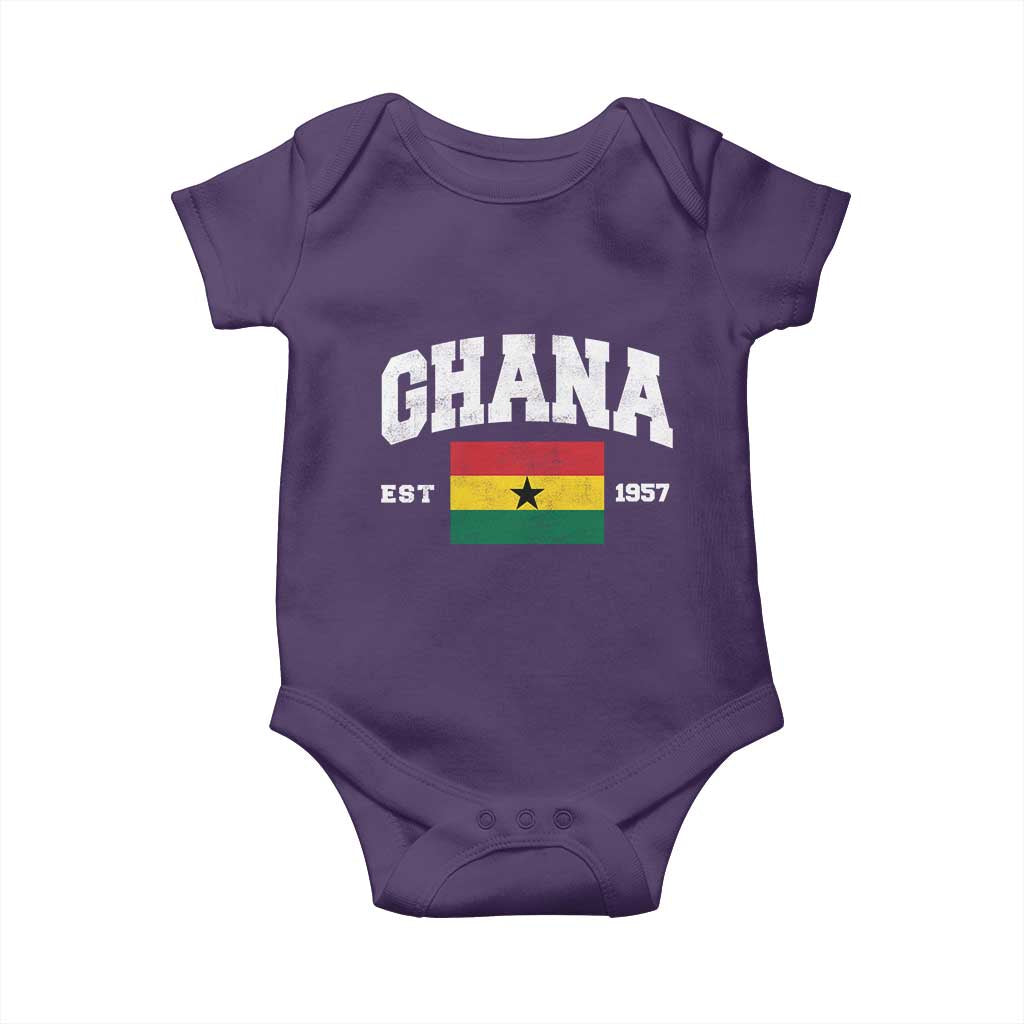 Ghana Est 1957 Ghanaian Flag Independence Day Baby Onesie Ghanaian Heritage Pride