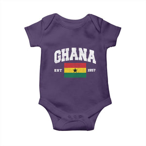 Ghana Est 1957 Ghanaian Flag Independence Day Baby Onesie Ghanaian Heritage Pride