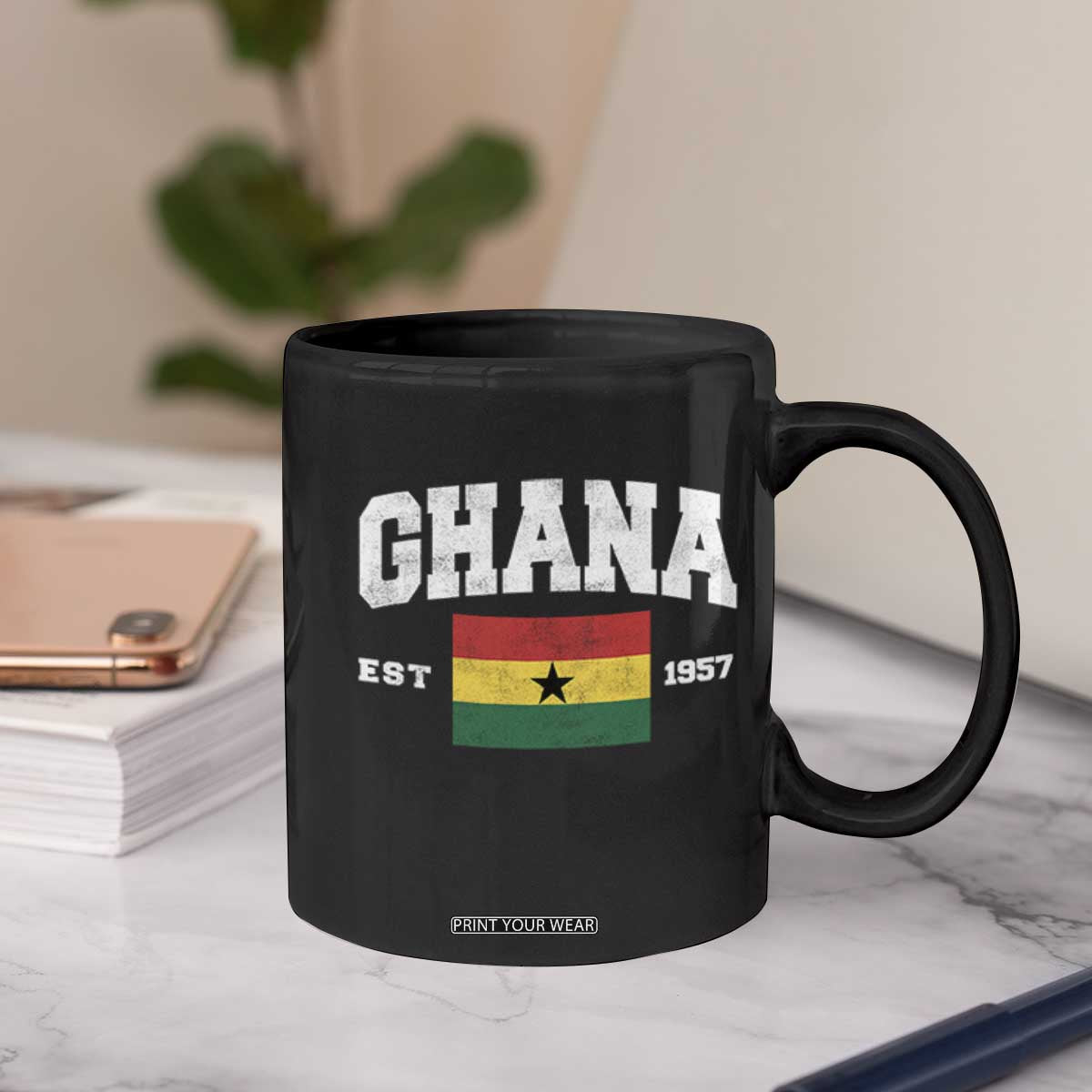 Ghana Est 1957 Ghanaian Flag Independence Day Coffee Mug Ghanaian Heritage Pride