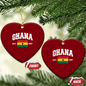 Ghana Est 1957 Ghanaian Flag Independence Day Ceramic Ornament Ghanaian Heritage Pride