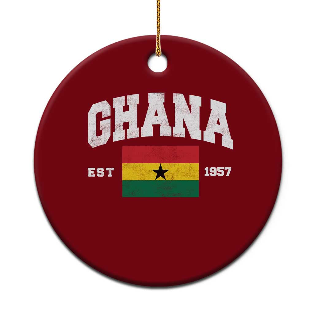 Ghana Est 1957 Ghanaian Flag Independence Day Ceramic Ornament Ghanaian Heritage Pride