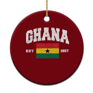 Ghana Est 1957 Ghanaian Flag Independence Day Ceramic Ornament Ghanaian Heritage Pride