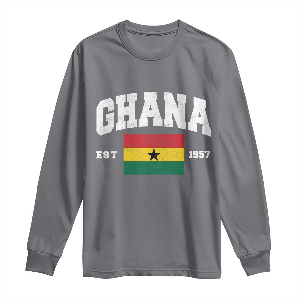 Ghana Est 1957 Ghanaian Flag Independence Day Long Sleeve Shirt Ghanaian Heritage Pride