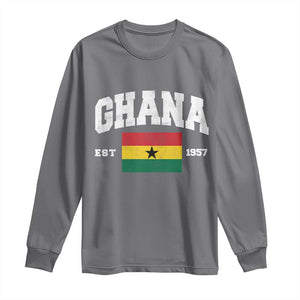 Ghana Est 1957 Ghanaian Flag Independence Day Long Sleeve Shirt Ghanaian Heritage Pride