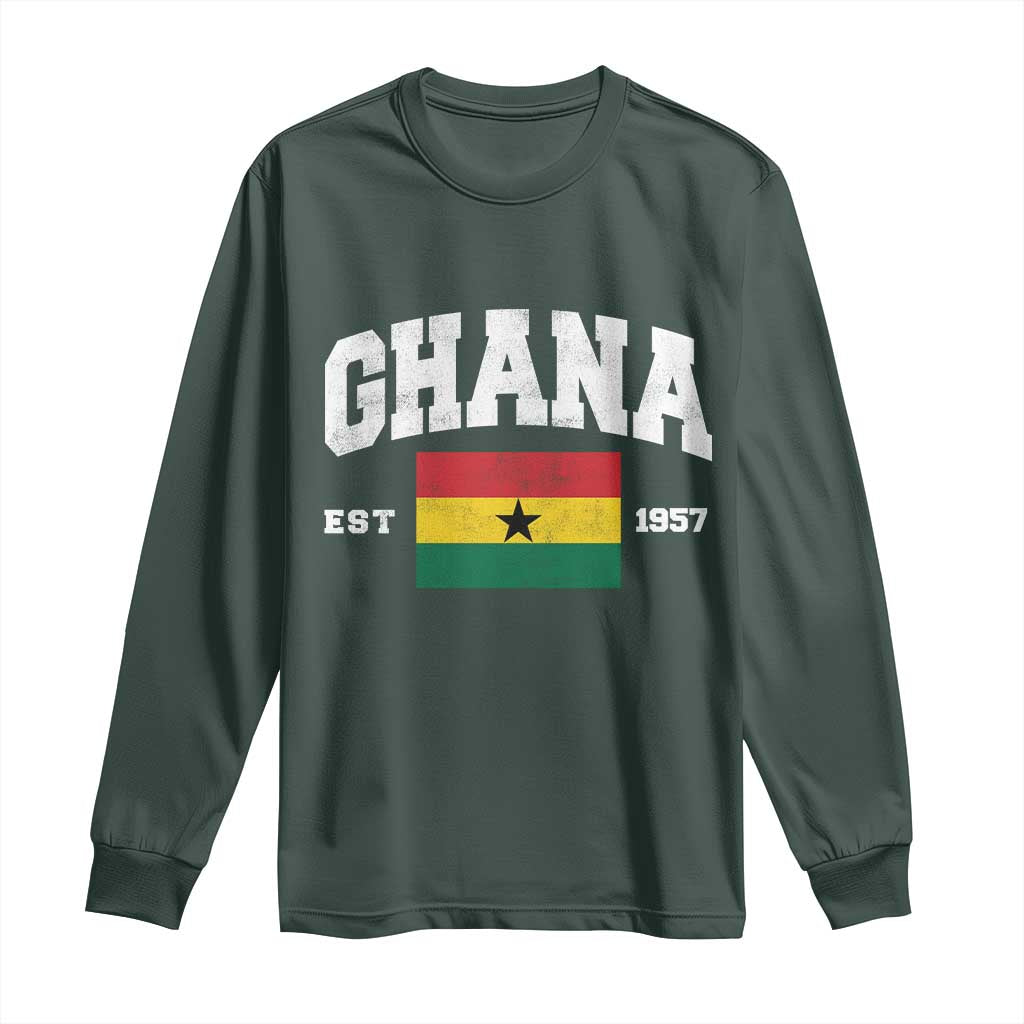Ghana Est 1957 Ghanaian Flag Independence Day Long Sleeve Shirt Ghanaian Heritage Pride