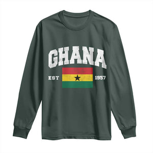 Ghana Est 1957 Ghanaian Flag Independence Day Long Sleeve Shirt Ghanaian Heritage Pride