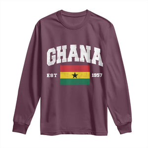 Ghana Est 1957 Ghanaian Flag Independence Day Long Sleeve Shirt Ghanaian Heritage Pride
