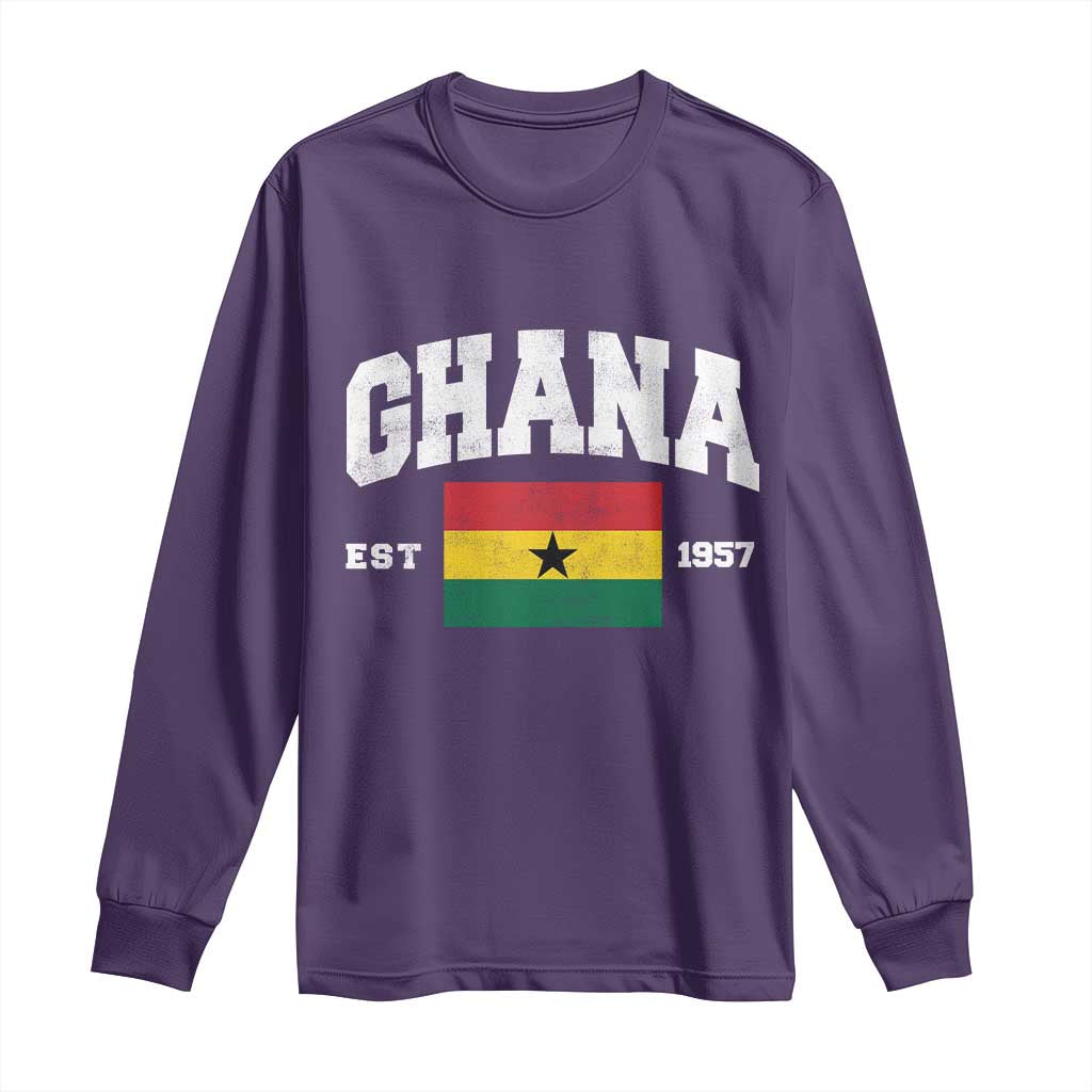 Ghana Est 1957 Ghanaian Flag Independence Day Long Sleeve Shirt Ghanaian Heritage Pride