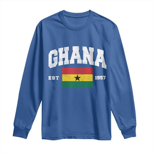 Ghana Est 1957 Ghanaian Flag Independence Day Long Sleeve Shirt Ghanaian Heritage Pride