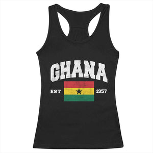 Ghana Est 1957 Ghanaian Flag Independence Day Racerback Tank Top Ghanaian Heritage Pride