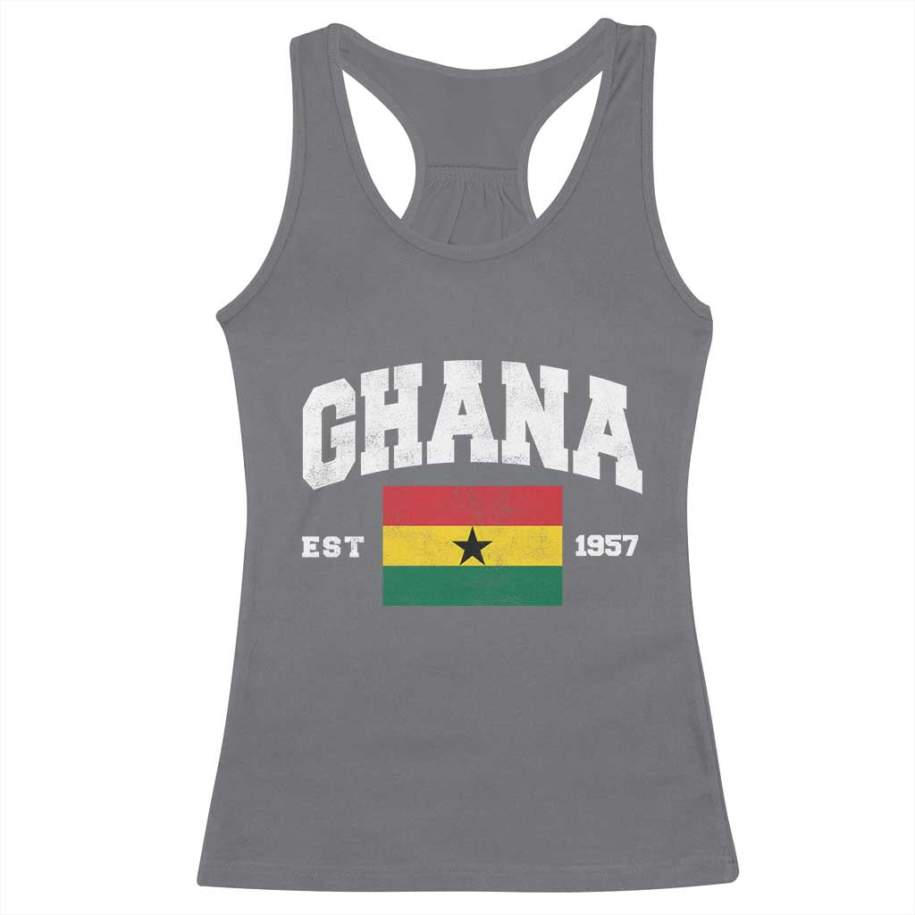 Ghana Est 1957 Ghanaian Flag Independence Day Racerback Tank Top Ghanaian Heritage Pride