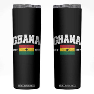 Ghana Est 1957 Ghanaian Flag Independence Day Skinny Tumbler Ghanaian Heritage Pride