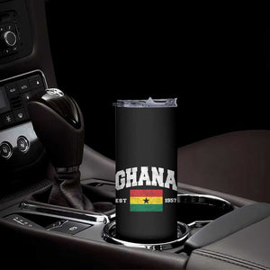 Ghana Est 1957 Ghanaian Flag Independence Day Skinny Tumbler Ghanaian Heritage Pride