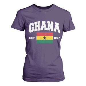 Ghana Est 1957 Ghanaian Flag Independence Day T Shirt For Women Ghanaian Heritage Pride