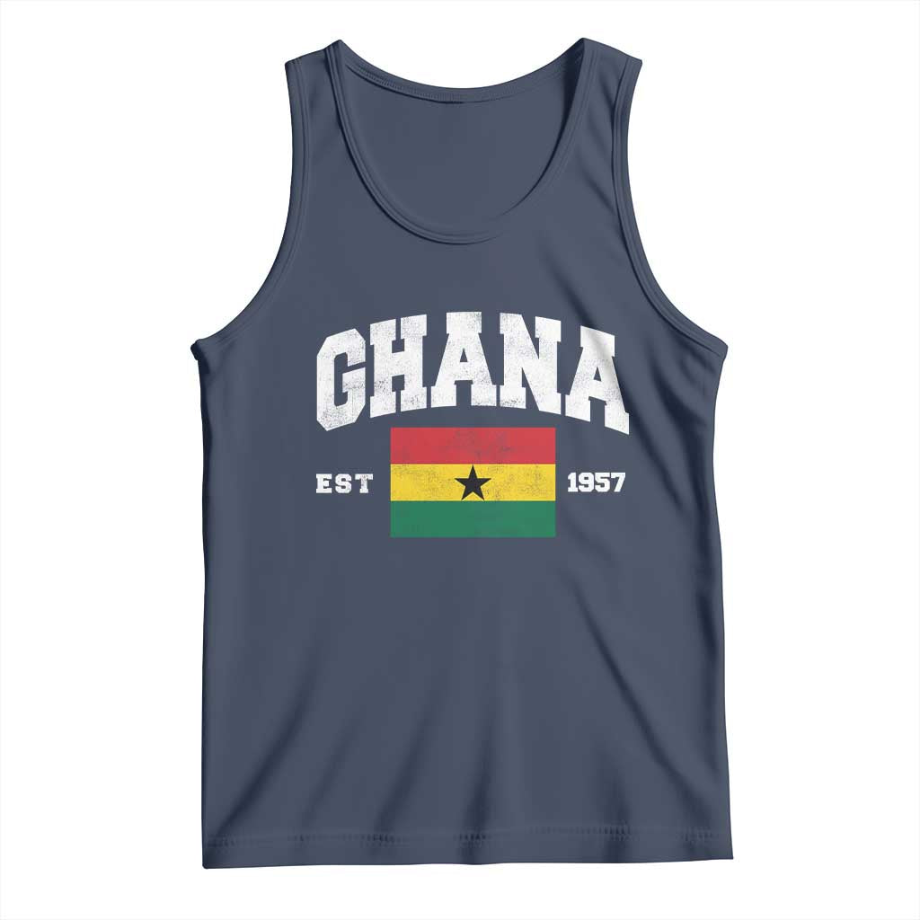 Ghana Est 1957 Ghanaian Flag Independence Day Tank Top Ghanaian Heritage Pride