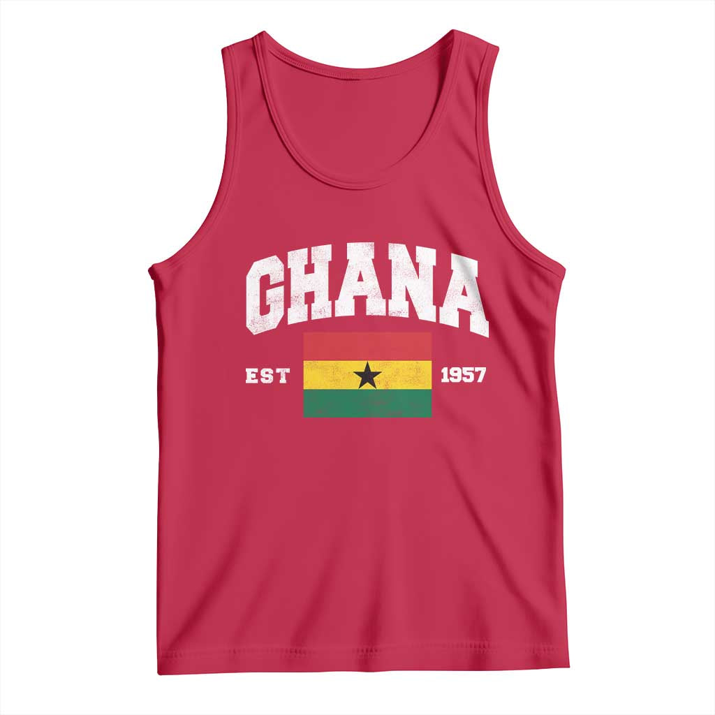 Ghana Est 1957 Ghanaian Flag Independence Day Tank Top Ghanaian Heritage Pride