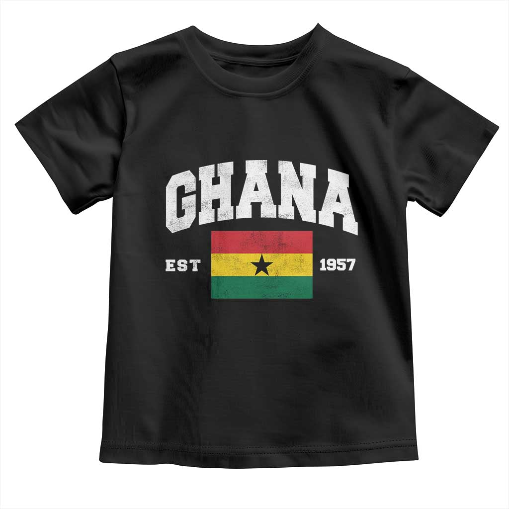 Ghana Est 1957 Ghanaian Flag Independence Day Toddler T Shirt Ghanaian Heritage Pride