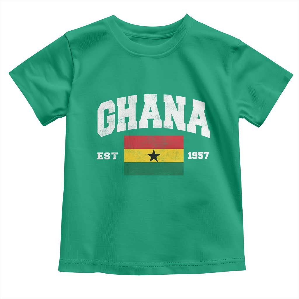 Ghana Est 1957 Ghanaian Flag Independence Day Toddler T Shirt Ghanaian Heritage Pride