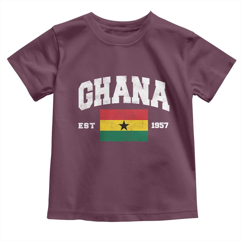 Ghana Est 1957 Ghanaian Flag Independence Day Toddler T Shirt Ghanaian Heritage Pride