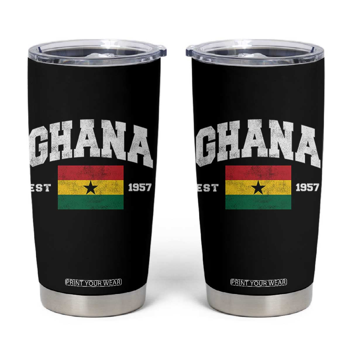 Ghana Est 1957 Ghanaian Flag Independence Day Tumbler Cup Ghanaian Heritage Pride