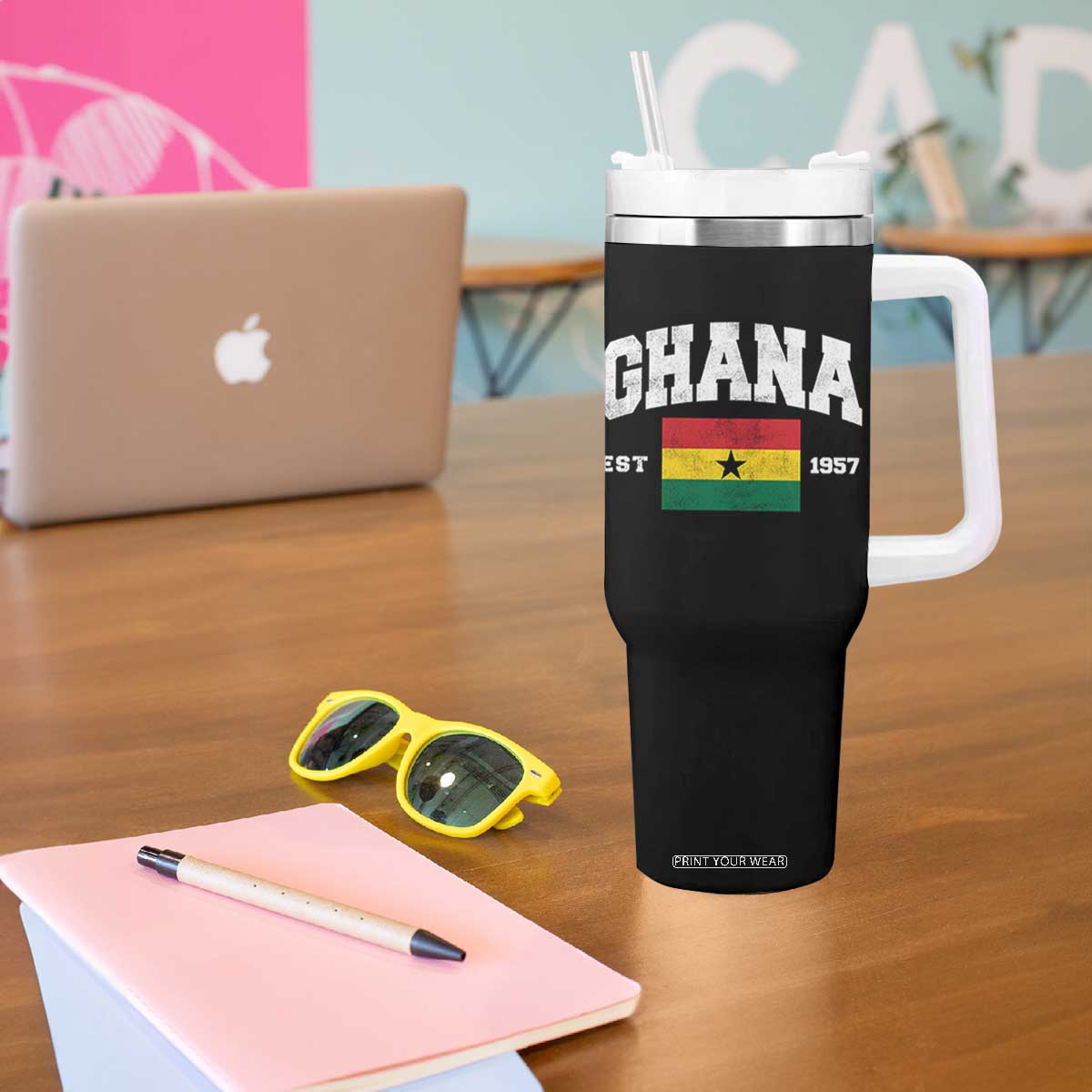 Ghana Est 1957 Ghanaian Flag Independence Day Tumbler With Handle Ghanaian Heritage Pride
