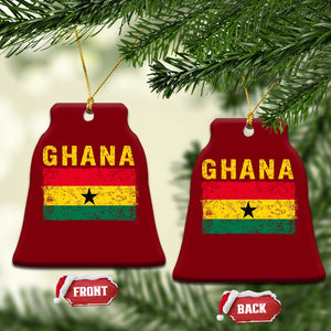 Vintage Ghana Flag Distressed Design Ceramic Ornament Proud Ghanaian Heritage African Pride
