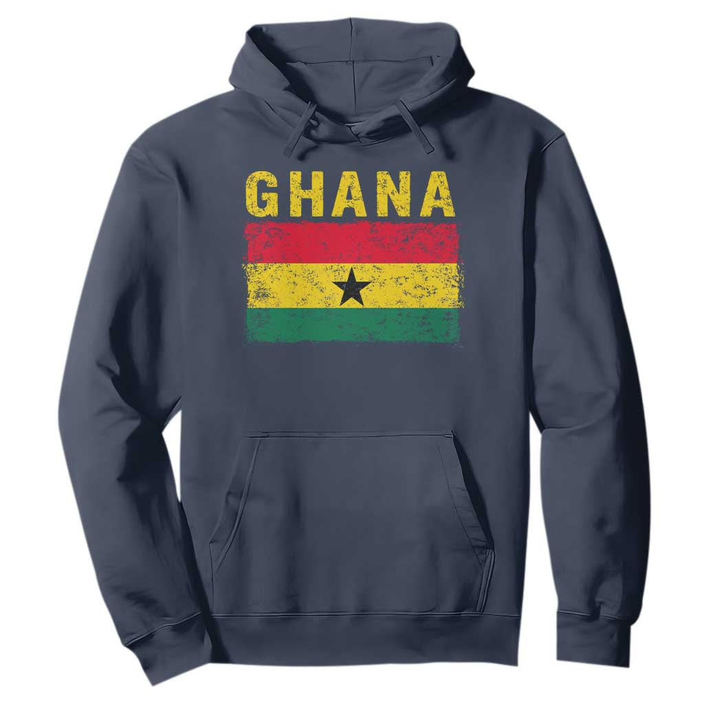 Vintage Ghana Flag Distressed Design Hoodie Proud Ghanaian Heritage African Pride