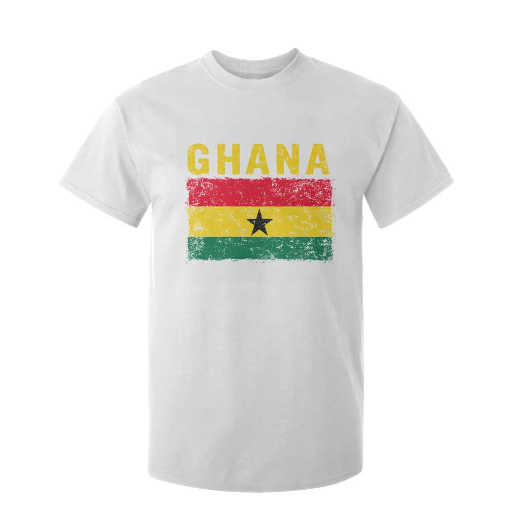Vintage Ghana Flag Distressed Design T Shirt For Kid Proud Ghanaian Heritage African Pride