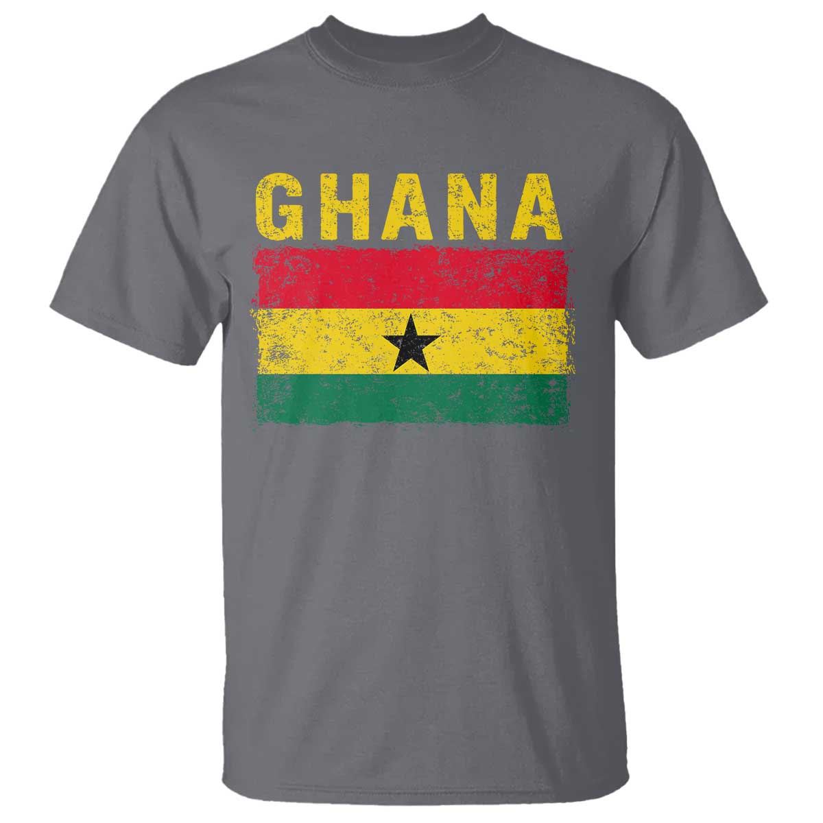 Vintage Ghana Flag Distressed Design T Shirt Proud Ghanaian Heritage African Pride