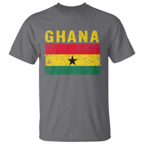 Vintage Ghana Flag Distressed Design T Shirt Proud Ghanaian Heritage African Pride