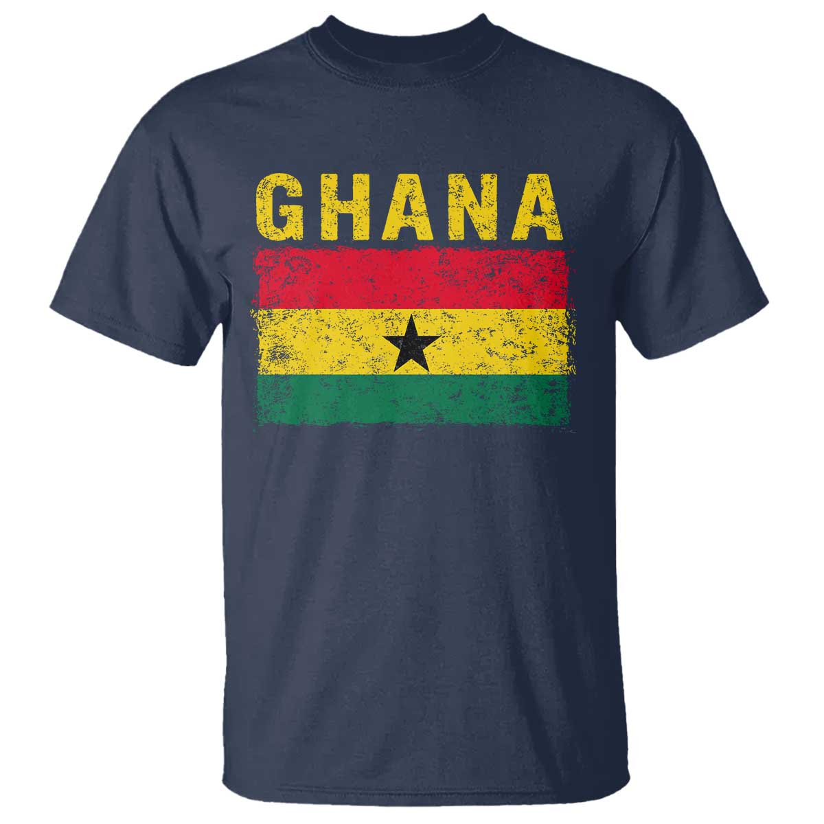 Vintage Ghana Flag Distressed Design T Shirt Proud Ghanaian Heritage African Pride