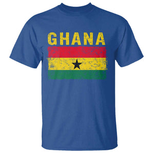 Vintage Ghana Flag Distressed Design T Shirt Proud Ghanaian Heritage African Pride
