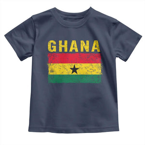 Vintage Ghana Flag Distressed Design Toddler T Shirt Proud Ghanaian Heritage African Pride
